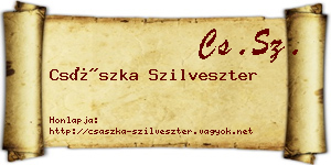 Császka Szilveszter névjegykártya